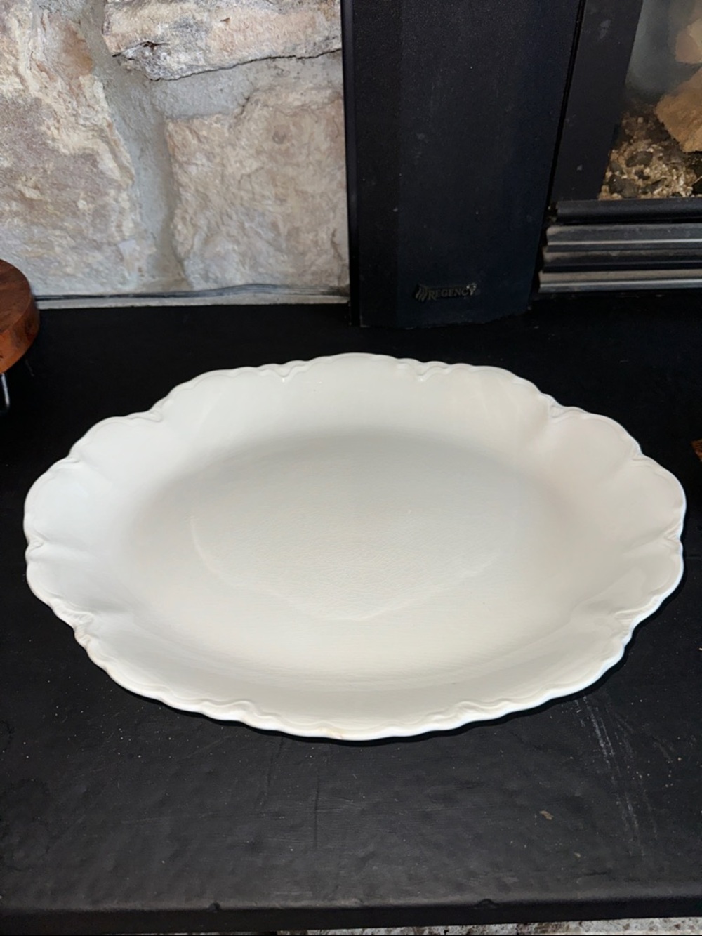 Vintage Johnson Bros England Scalloped Platter
